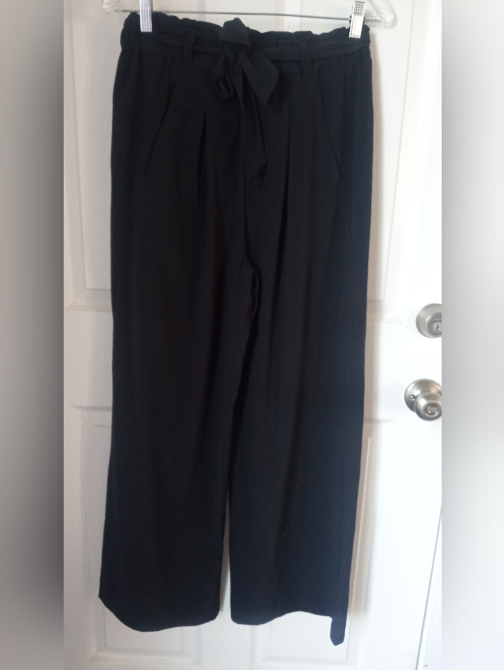 all in motion Black Wide-Leg Tie-Waist Pants